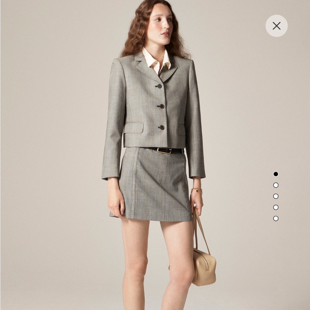 NWT J. Crew Cropped wool blend Gray Blazer
